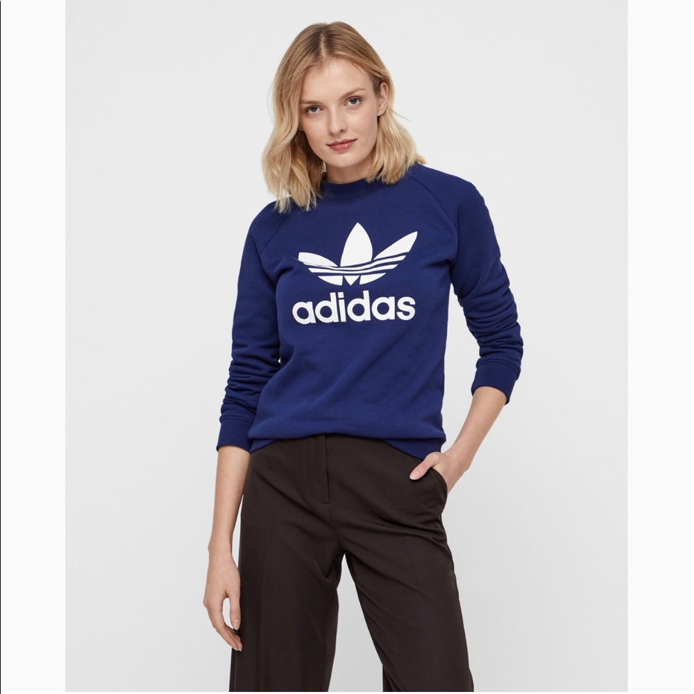 Adidas originals adicolor sweatshirt navy blue - Picture 3 of 4